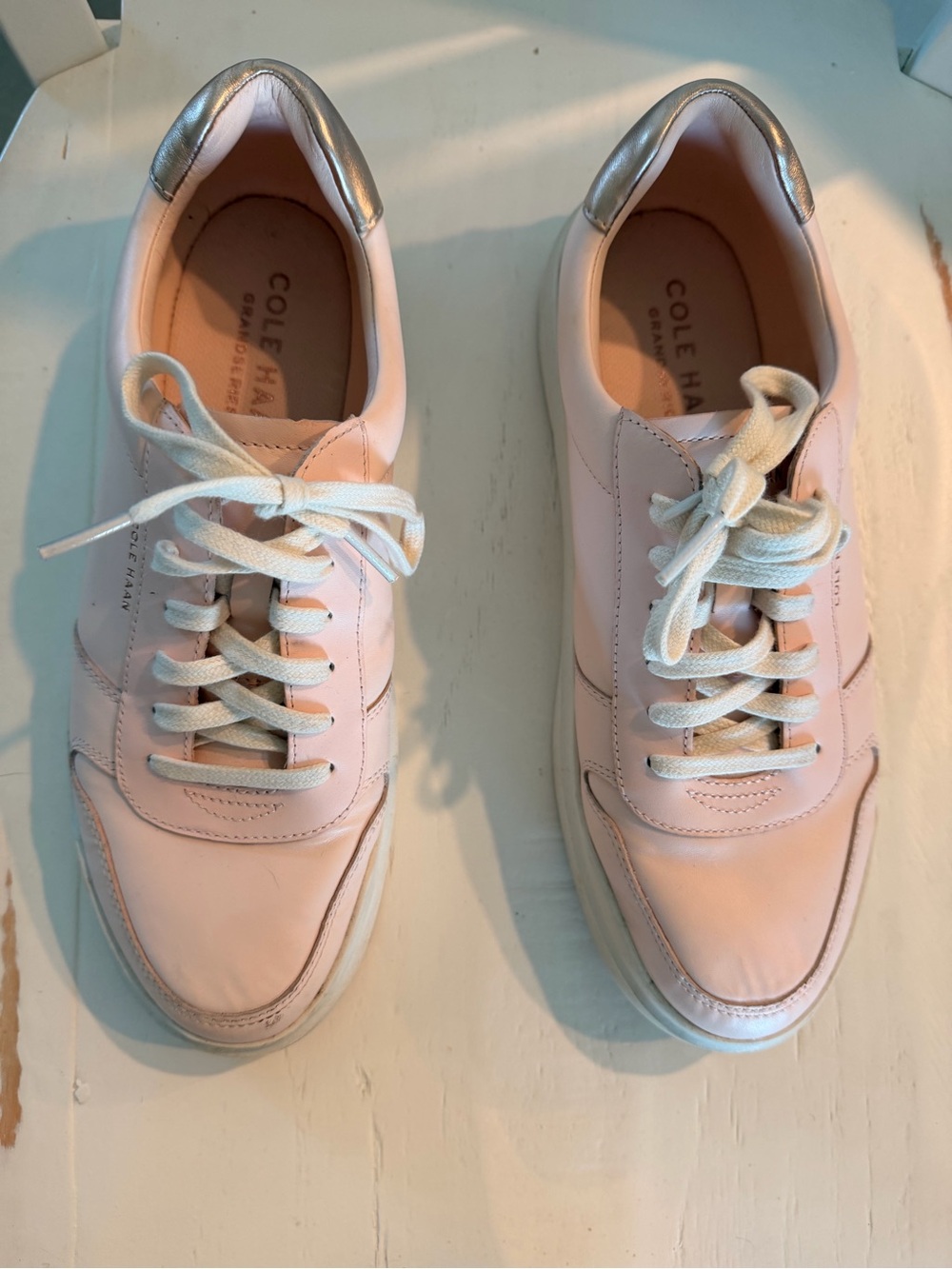 Cole Haan Blush Pink Leather Grand Series Tennis Shoes